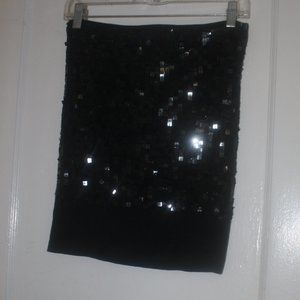 Black Square Sequin Tube Top Size M